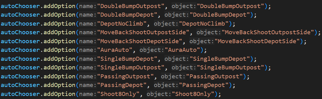 Examples of commands from REBUILT